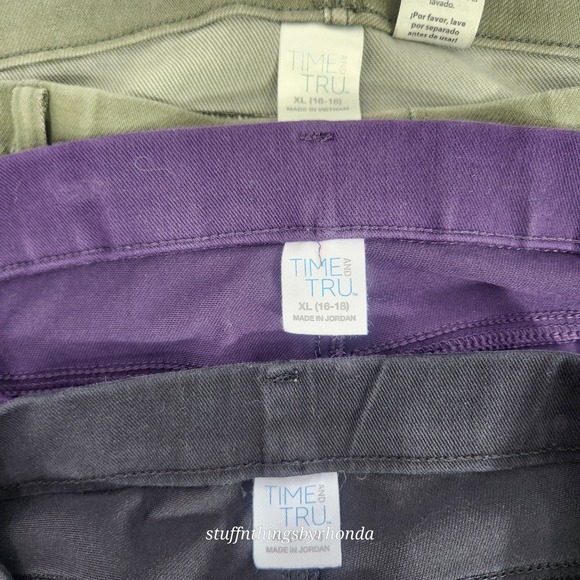 Lot‎ Of 4 Pants~ 3 Time and Tru And 1 Terra & Sky Women's Jeggings Stretch 14-16 - Picture 3 of 6